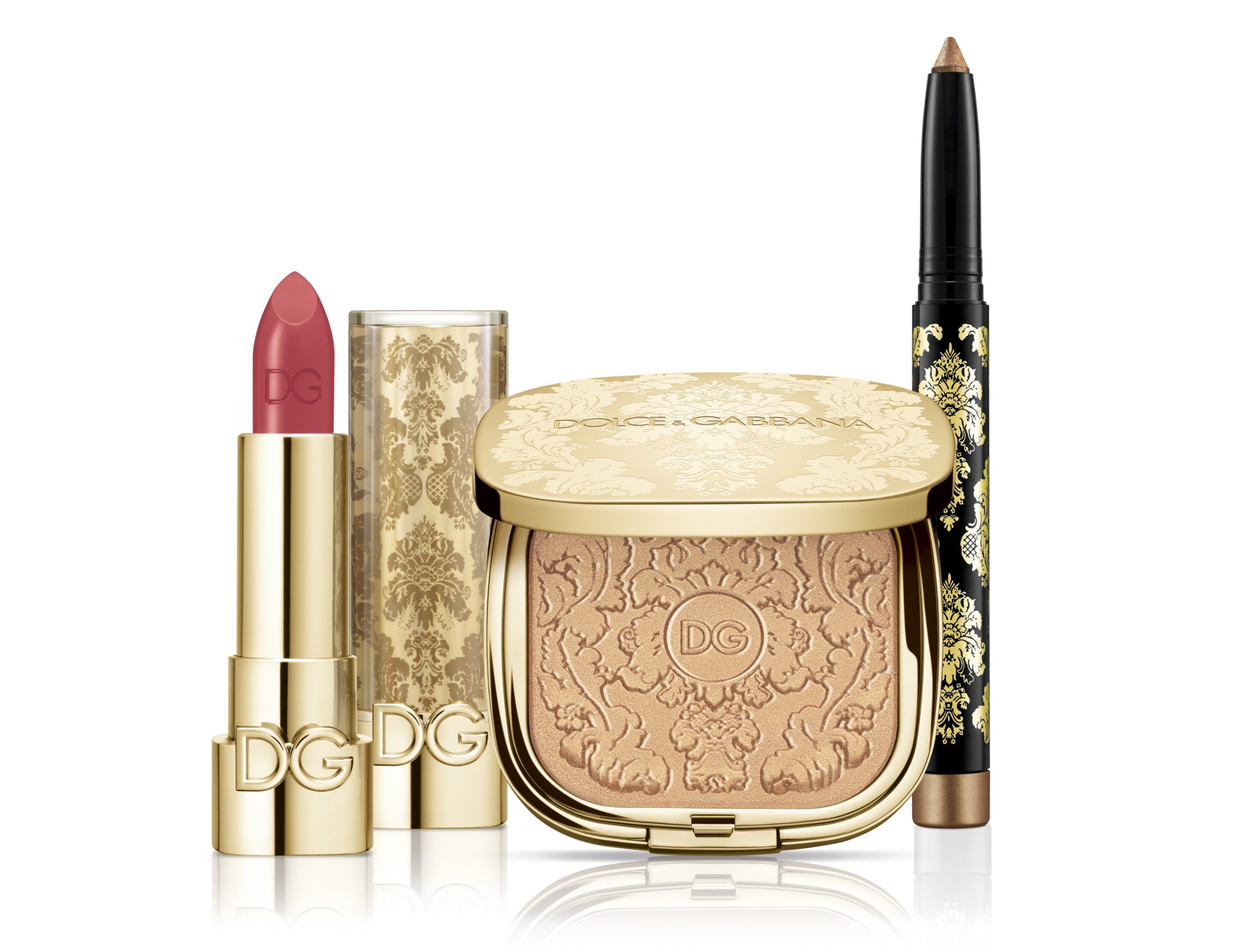 Хайлайтер дольче габбана. Дольче Габбана пудра хайлайтер. Dolce Gabbana Gold collection. Dolce Gabbana Cosmetics. Dolce Gabbana Baroque Lights highlighting Powder 02.